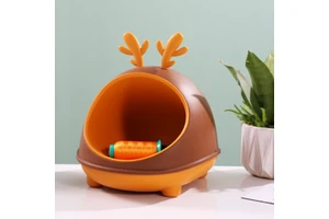 Modern Brown Plastic Home and Office Storage Organizer High-Appearance Cosmetic Storage Box