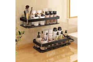 Modern Style Wall Mounted Metal Storage Rack For Bathroom Toilet Supplies Kitchen Storage Rack
