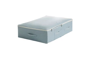 Modern Under-Bed Storage Box with Flat Fabric Finish Quilt Cabinet Top Aluminum Metal PC Plastic Bag Use