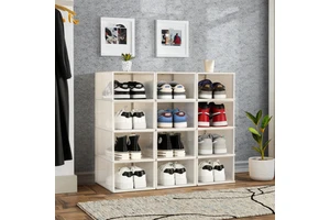 Stackable Clear Plastic Shoe BoxDustproof PP Material Organizer for Sneakers Sports Shoes and Home Closet Use