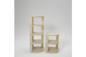 Christmas Storage Supplies PP Plastic 5-Layer Detachable Adjustable Folding Narrow Storage Rack for Small Space Dormitory Use