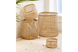 Woven Seagrass Storage Basket