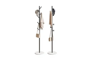 Simple Vertical Metal Space-Saving Coat Rack Modern Minimalist Design for Home Bedroom Dormitory Hotel Clothes Hanger Storage