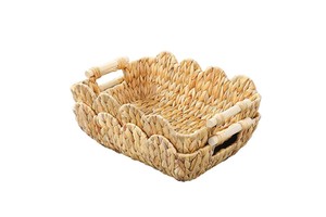 Manufacturer Price Custom Home Hand-Woven Bread Flower Picnic Handmade Woven Wicker Storage Basket Tray