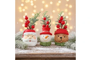 Wholesale Hot Selling Santa Claus Snowman Resin Christmas Doll Storage Box Elegant Party Supplies for Christmas Decorations
