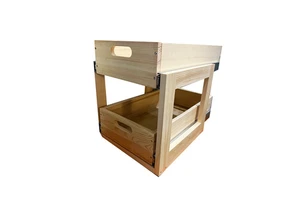 2-Tier Pull Out Cabinet Organizer,Under Sink Organizer with Soft-Close Slides,Wood Drawer Shelves Storage for Kitchen, Pantry