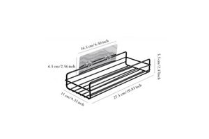 Rust Stainless Steel Shower Gel Adhesive Shampoo Holder Kitchen Bathroom Wall Storage Rack Shelf Organiser Suction Basket Shelf