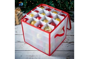 Holiday Adjustable Dividers Christmas Decoration Supplies Ornament Accessories Balls Christmas Organizer Storage Box