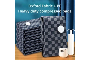 Heavy Duty Clothing Compression Bag Space Saver Oxford Fabric Vacuum Packing Bag Foldable for Household Storage for Clothes