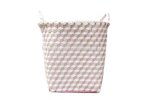 Handmade pp Woven Plastic Basket
