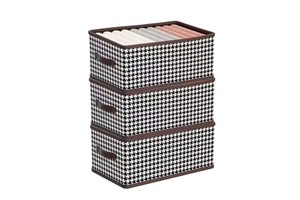 Customized Hot Selling Jeans Clothes Storage Boxes Organizer Household Wardrobe Organizer Foldable Storage Box With Handles