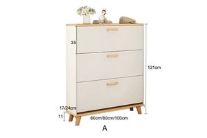 Modern Design Multi-layer Storage Shoe Cabinet Space Saving Shoe Rack Shoe Box With Flip Bucket