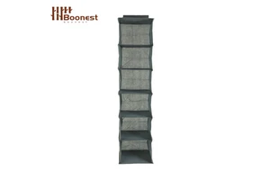 Wholesale Fashion 6 Shelf Hanging Wardrobe Storage Bag Hanging Storage Bag