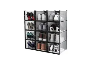 World-wide Renown Shoe Storage Box Stackable Plastic Shoe Storage