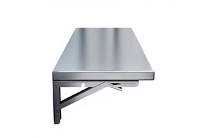 Stainless Steel Folding Wall-Mounted Storage Rack with Holed Design for Kitchen Use Single Tier Rectangle
