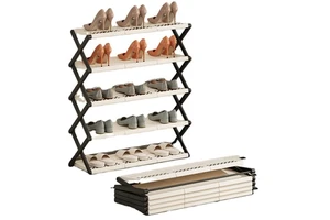 Foldable PP Plastic Shoe Rack Space Saving Living Room Home Storage Organizer Furniture Folding Shoe Rack