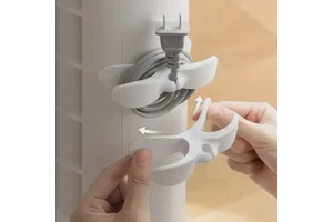 Kitchen Heavy-Duty Adhesive Cable Organizer Secure Appliance Cord & Plug Holder, Power Wire Winder for Tidy Storage