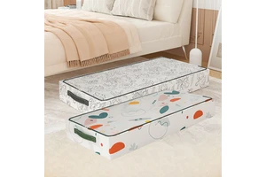 Multifunctional Rectangle Socks Storage Box PVC Nylon Under Bed Storage Organizer Bin with Clear Window