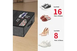 Bed bottom storage box - shoe dust-proof organizing box - transparent folding storage box - compartmentalized storage