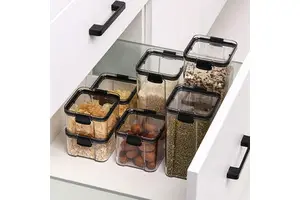 Cedar space Wholesale PET Transparent Plastic Injection Kitchen Organizer Eco-friendly Kitchen Cabinet Organization Supplies