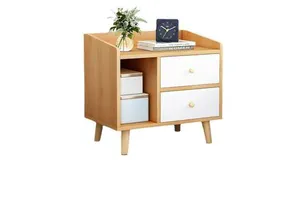 Modern Solid Wood Internet Celebrity Storage Cabinet Rack Bedside Table Leg Storage Cabinet Bedside Small Bedroom Simple