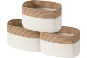 2023 New Style Eco-Friendly Cute Woven Rope Storage Basket for Laundry & Blanket Storage Toys