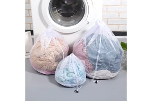 Eco-friendly Foldable Heavy Duty Storage Hanging Mesh Laundry Bag for Dirty Clothes Washing Socks Underwear