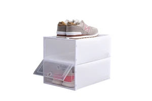 Eco Friendly Custom Transparent Plastic Folding Waterproof Shoe Storage Box Drawer