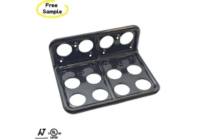 Anita 1-1/4" Steel Cable Organizer 12 Holes Electrical Cable Cord Wire Management Bracket Black Eliminates Stapling Wire Cables