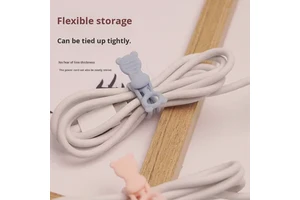 Silicone Data Cable Organizer Cable Winder Stable & Portable Tie Power Bundle Home Self-Clamping Organizer Sealing Bag Rope