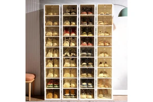 New Arrival Foldable Shoe Rack Factory Price Plastic Shoe Organizer For Living Room Rectangle Shape Injection Technics
