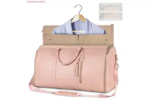 Dropshipping Fulfillment Agent 2025 Portable Women's Travel Bag Foldable Convenient Large Clothing Storage Bag