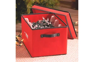 High-capacity Hand Carry Christmas LED Light Storage Box Made of 600D Oxford Fabric