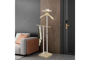 Hot Sale Space-Saving Multifunctional Leather Metal Standing Coat Rack Entrance Home Storage Clothes Shelf Hanger for Bag