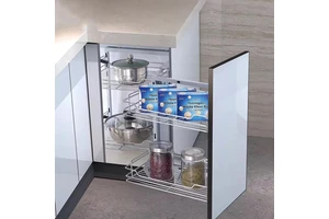 Manufacturer Pull Out Wire Storage Shelf Cabinet Basket Kitchen Soft Closing Magic Corner Pull Out Organizer