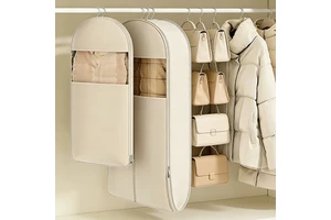 Versatile Clothes Storage Bags for Wardrobe Made From Lightweight yet Durable Non-Woven Fabric for Coats and Jackets