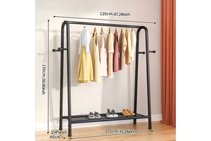 Customize Multifunctional Carbon Steel Coat Rack Organizer with Shelf Metal Clothes Rack Rust-proof Coat Rack for Bedroom