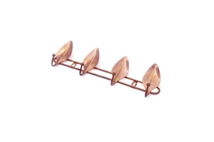 Metal Wall Mount Storage Rack with 5 Hooks for Jackets Coats Hats Scarves & Kitchen Organization