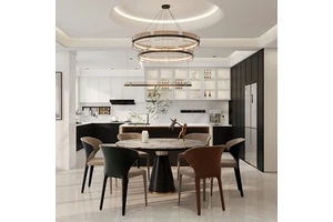 Modern Kitchen Modular Storage Cabinet Wooden Sideboard Fireproof Eco-Friendly Door & Drawer Base Cabinets
