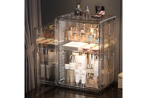 XinHang Dust-proof Makeup Storage Organizer Cosmetics Storage Box Multipurpose Plastic Desktop Organizer for Makeup Storage