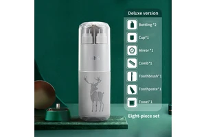 Classic Self Carry Travel Bottles 8 In One Makeup Cosmetic Toiletries Liquid Containers No-Leak Portable Travel
