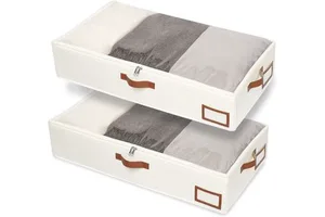 Large Capacity under Bed Storage Bags with Clear Windows Organizer for Comforters Blankets Clothes Easy Visibility