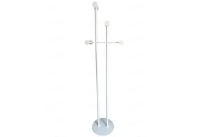 Modern Metal Freestanding Coat Rack with 8 Hooks and Hat Stand for Hotel Bedroom Laundry or Kitchen Clothes Organization