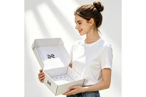 Custom Logo Printed Matte Eco-Friendly Recyclable Reusable Waterproof Heavy-Duty Corrugated Magnetic Gift Box for Shoes Clothing