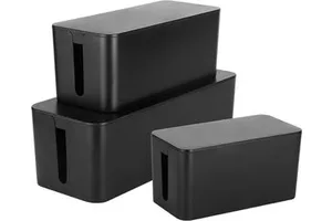 Storage Box Strip Container Charging Line Computer Cord Management Hider Cover Household Power Wire Cable Organizer Case