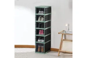 Hot Selling Modern Luxury Injection-Molded Rectangle Plastic Foldable Shoe Cabinet & Office Organizer for Home