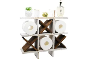 The Factory Is Experiencing Strong Sales. Wooden Wall Mounted Storage Rack and Toilet Paper Holder