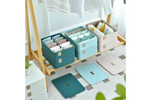 Household PP Large Capacity Underclothes Underwear Drawers Organizer Storage Box With Lids