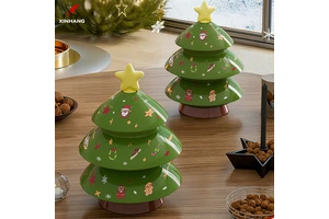 Xinhang Bulk order Plastic Closet Storage Box Multi-layer Tree Cookie Storage Box Cute Christmas Tree Candy Storage Container