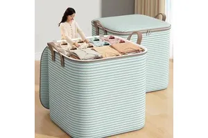 220L Multi-Functional Non-Woven Household Wardrobe Clothes Organizer Sorting Storage Box Dust Proof Moving Large Capacity Bag